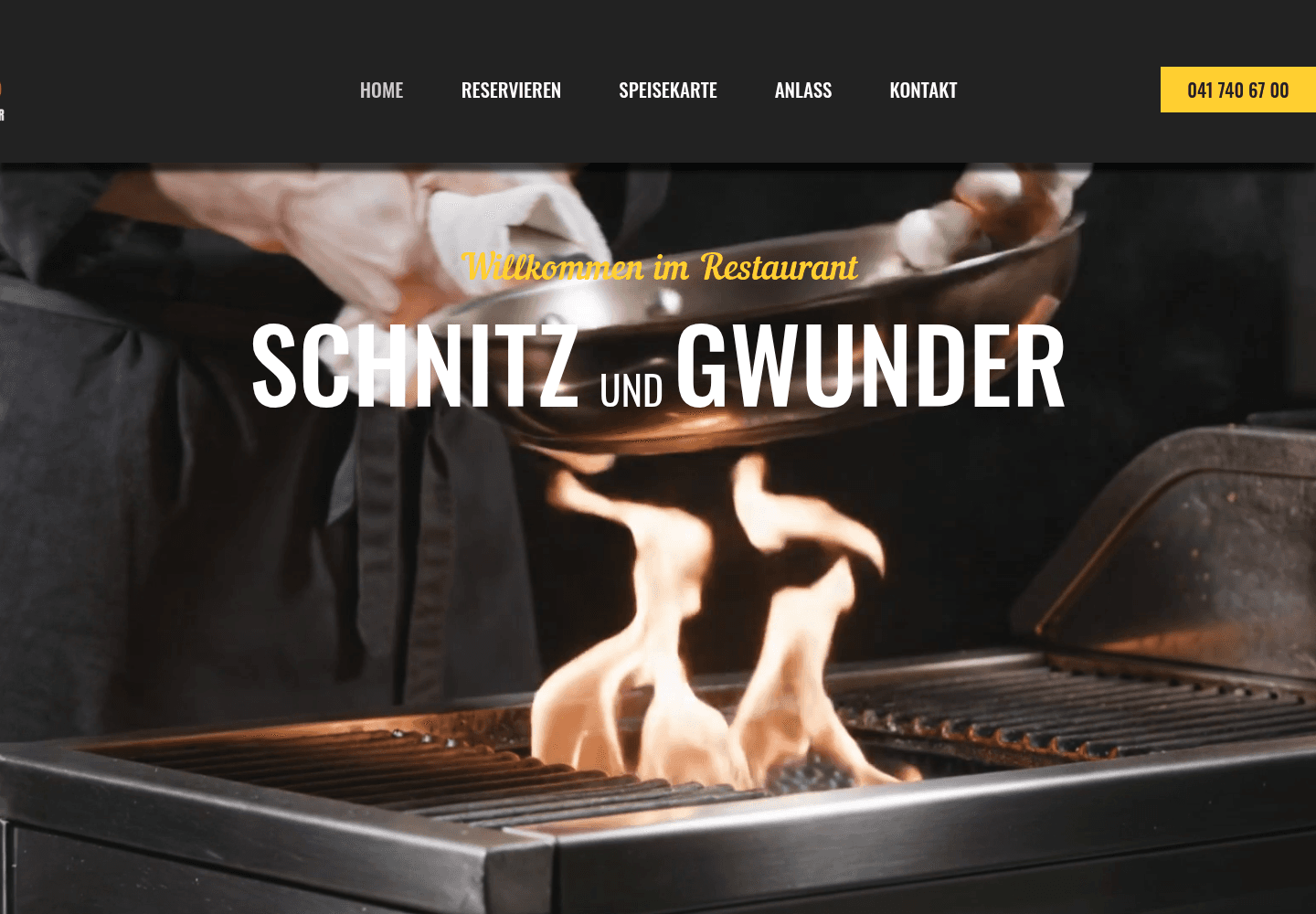 Screenshot der Website Schnitz und Gwunder, erstellt von XelveTec